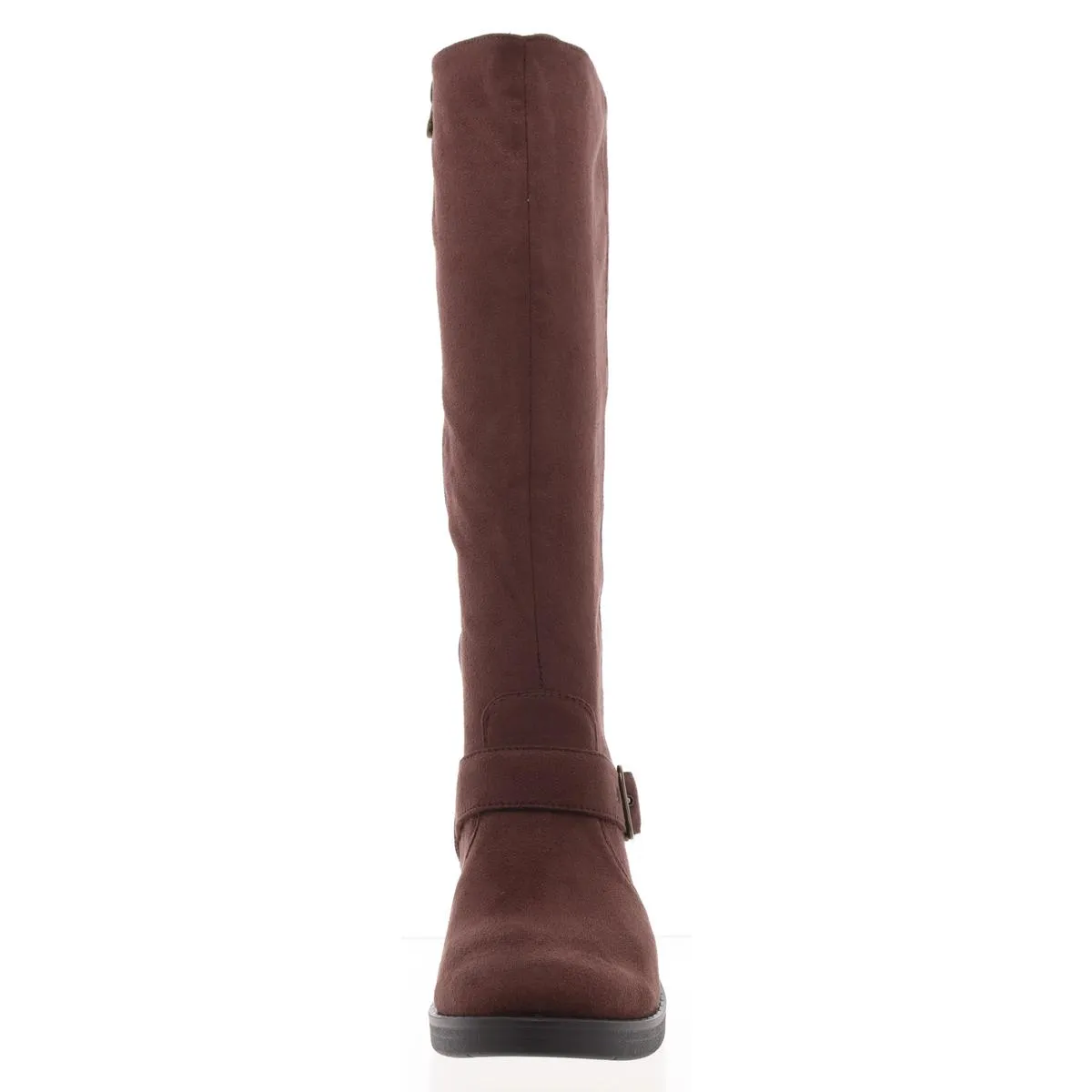 Olympia Womens Zip Up Round Toe Knee-High Boots