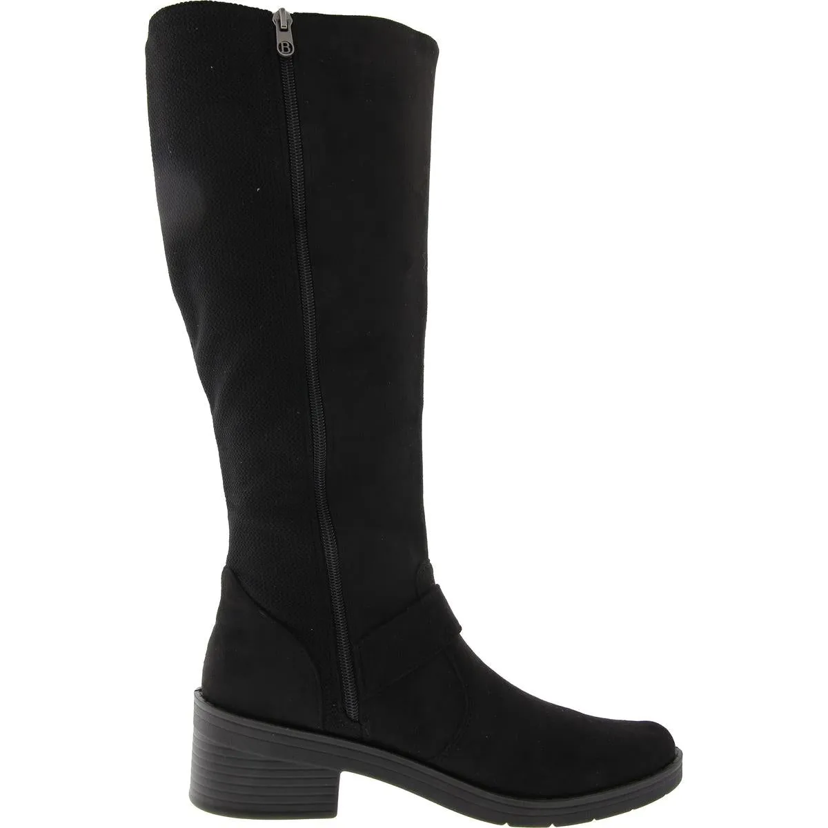 Olympia Womens Zip Up Round Toe Knee-High Boots