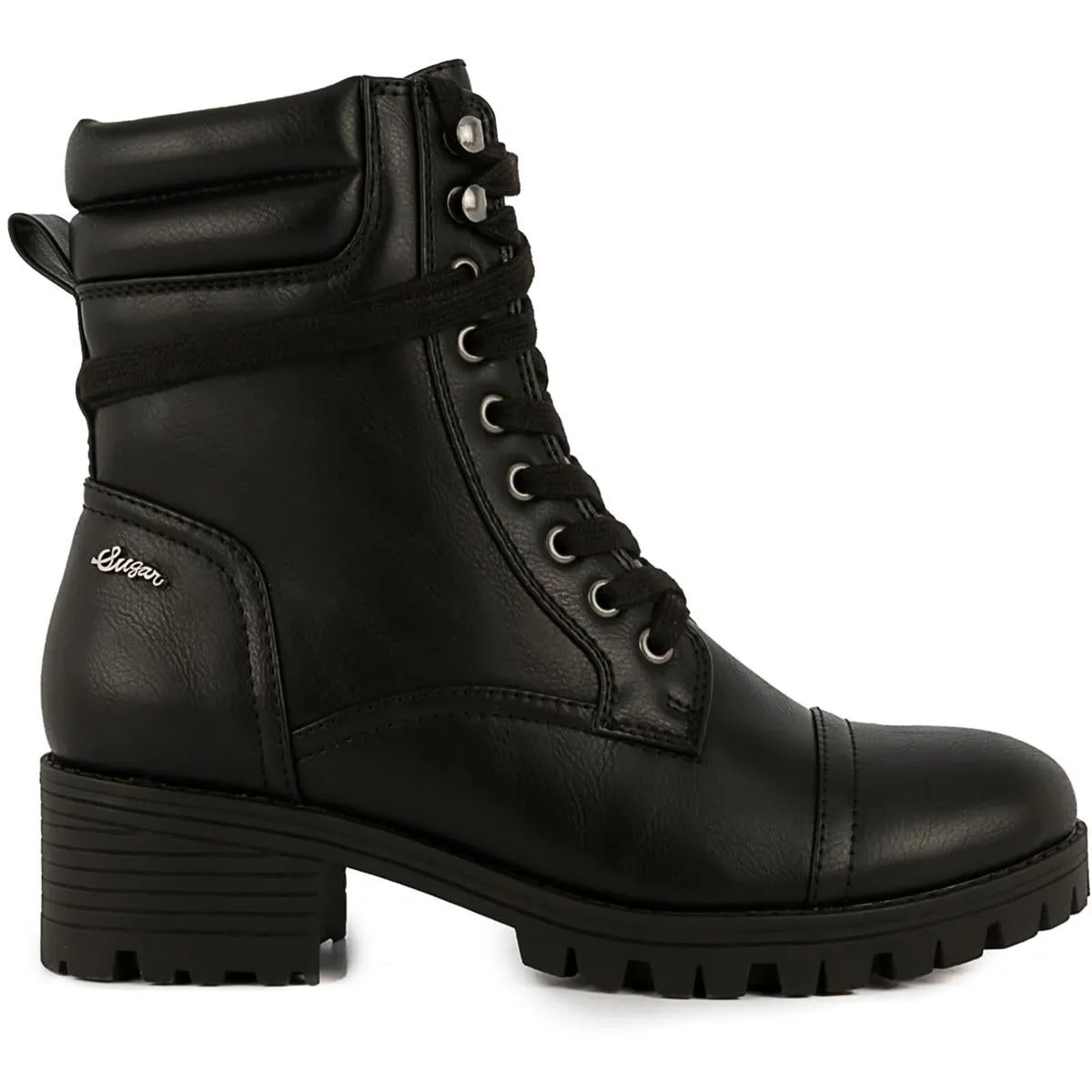 Oraura Womens Lace-Up Almond Toe Combat & Lace-Up Boots