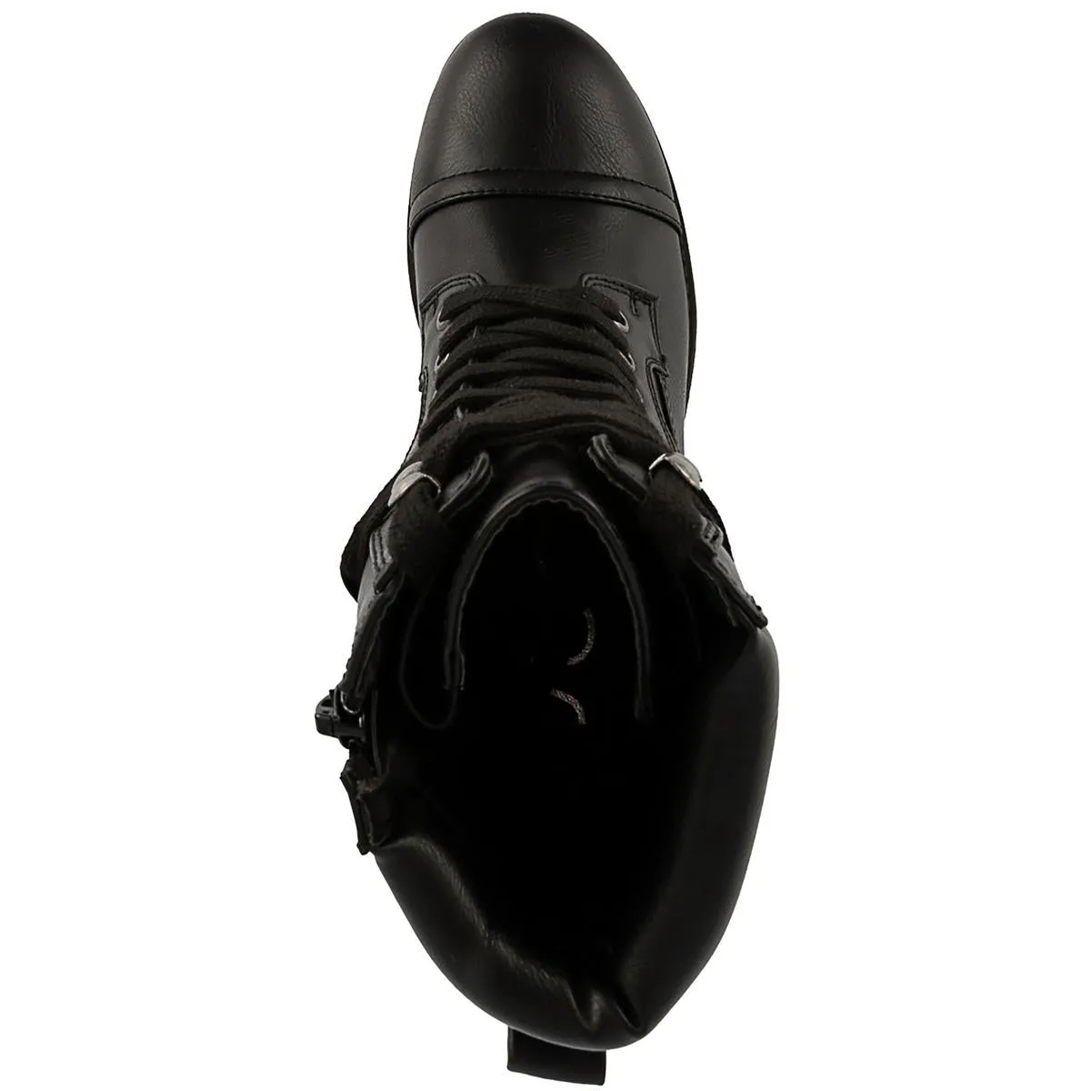 Oraura Womens Lace-Up Almond Toe Combat & Lace-Up Boots