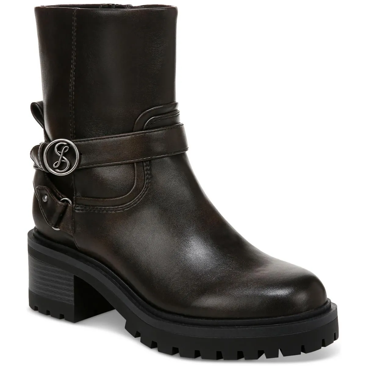 OWEN  Womens Logo Manmade Ankle Boots