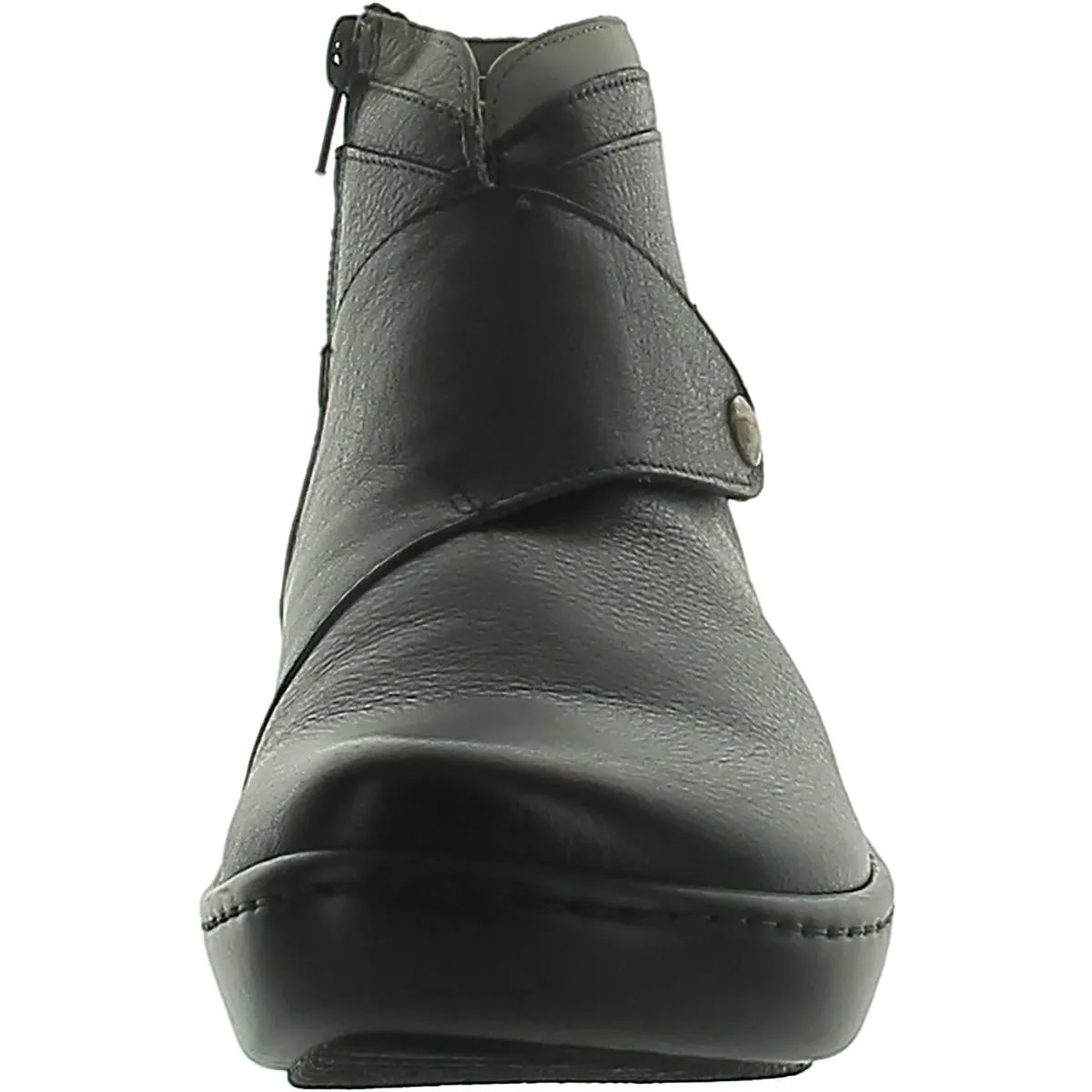 Pacific Womens Leather Adjustable Ankle Boots