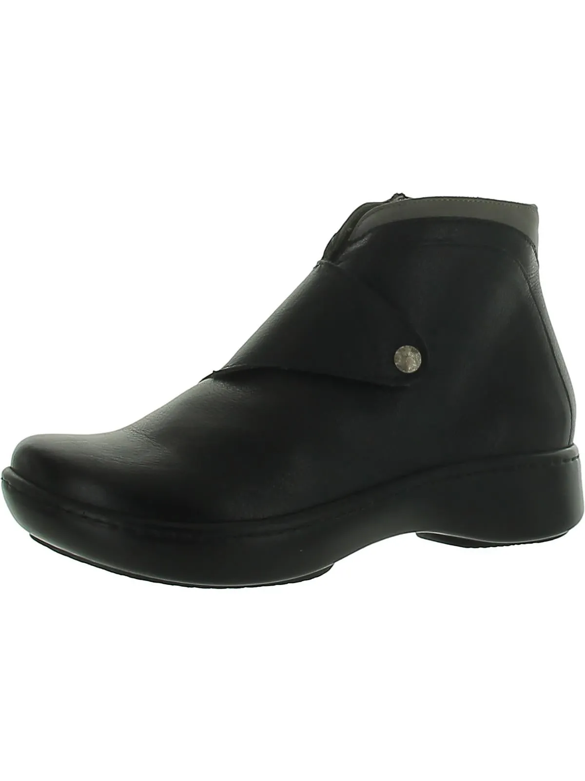 Pacific Womens Leather Adjustable Ankle Boots