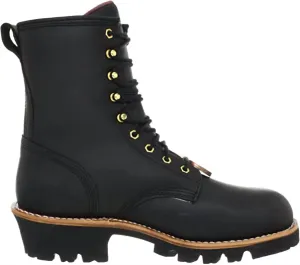 Paladin 8" Waterproof Insulated Steel Toe Logger (Wide Width) In Black
