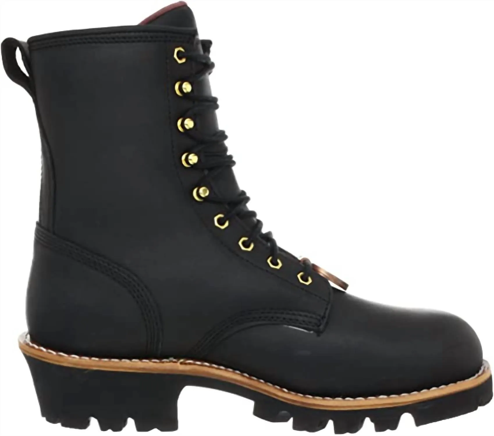 Paladin 8" Waterproof Insulated Steel Toe Logger (Wide Width) In Black