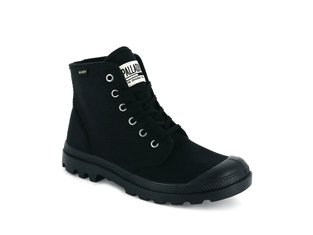 Palladium Pampa Hi Originale 75349-060 Boots Mens US 4 Black Canvas Ankle KHD881