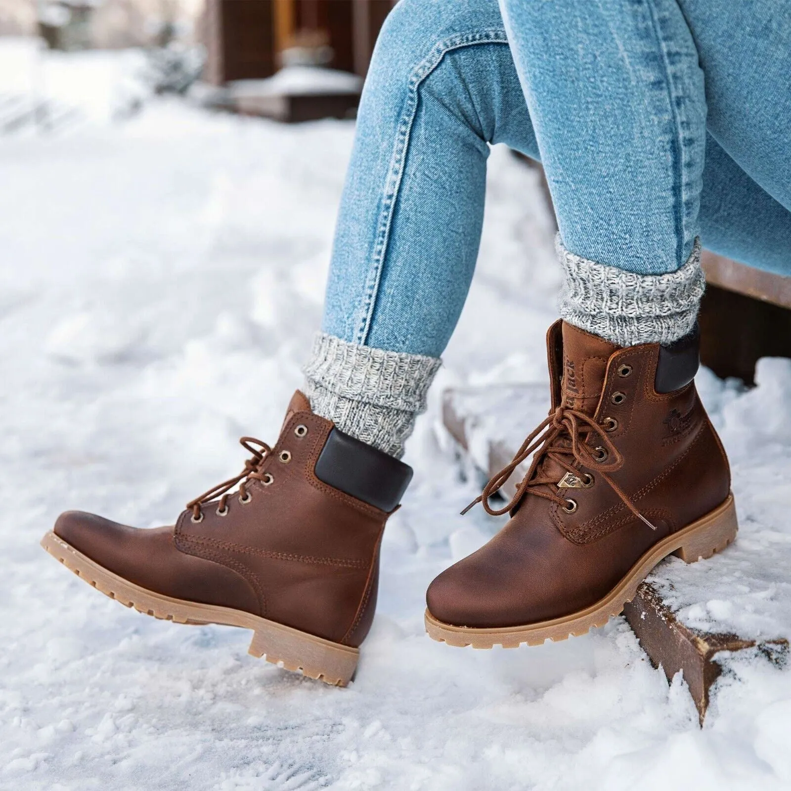 Panama Jack 03 Ladies Boots Brown Waterproof Leather Lace up Hiking Ankle Chukka
