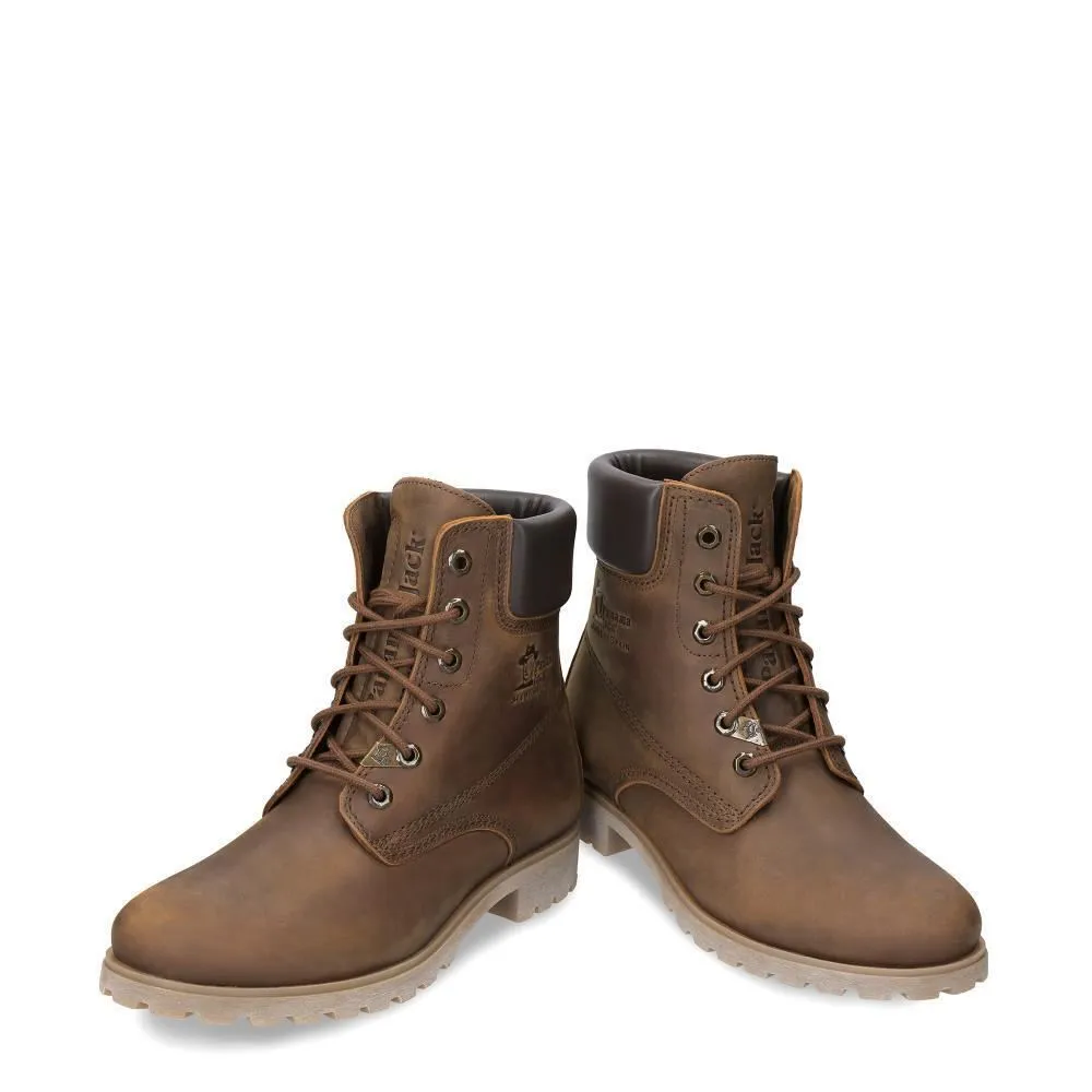Panama Jack 03 Ladies Boots Brown Waterproof Leather Lace up Hiking Ankle Chukka