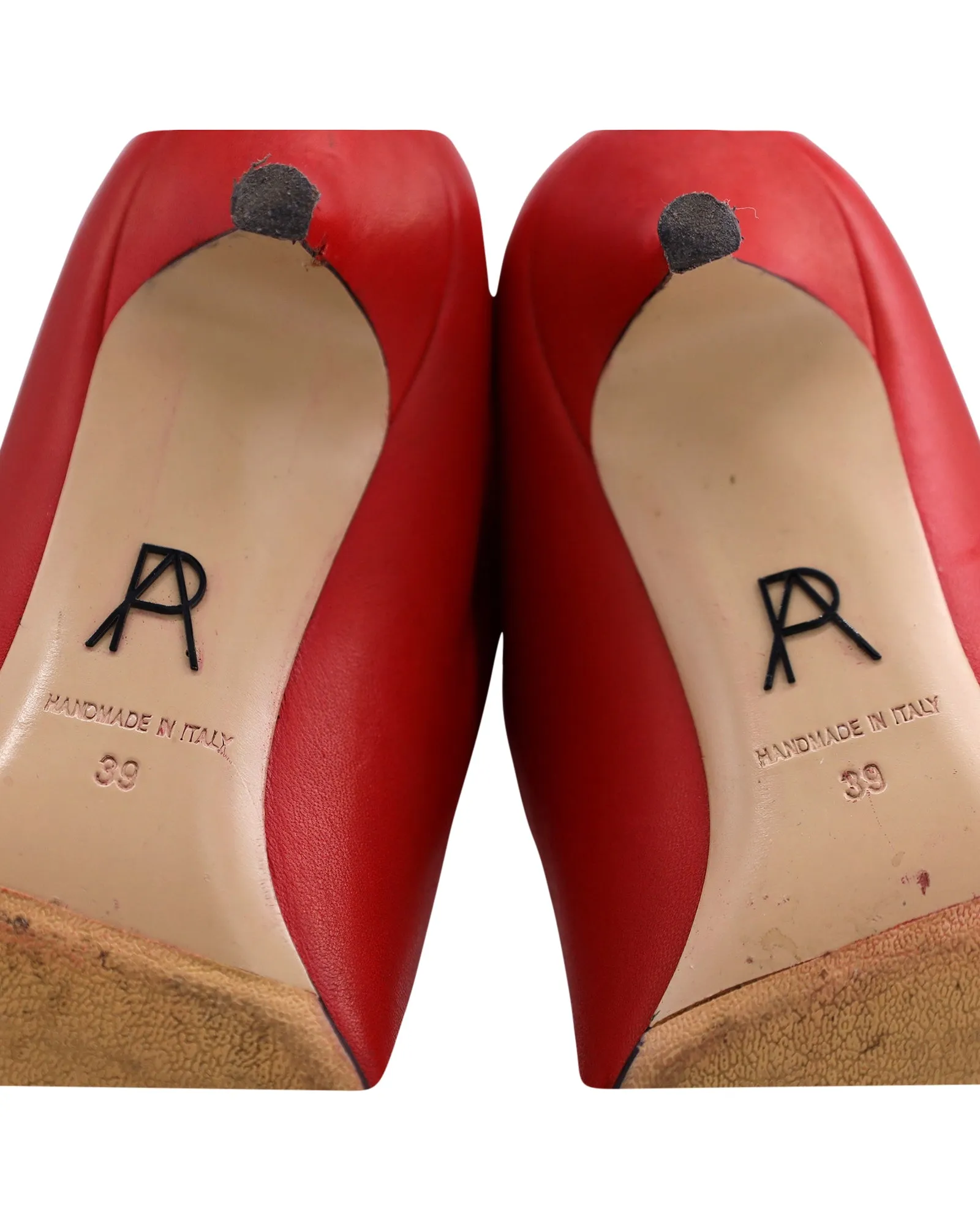 Paul Andrew Nadia High Boots in Red Leather