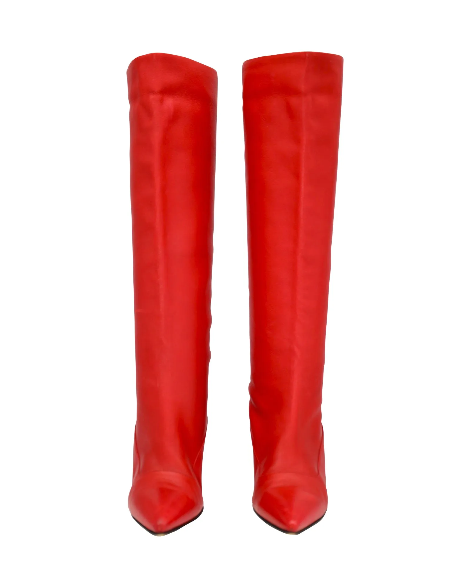 Paul Andrew Nadia High Boots in Red Leather