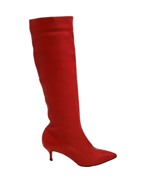 Paul Andrew Nadia High Boots in Red Leather