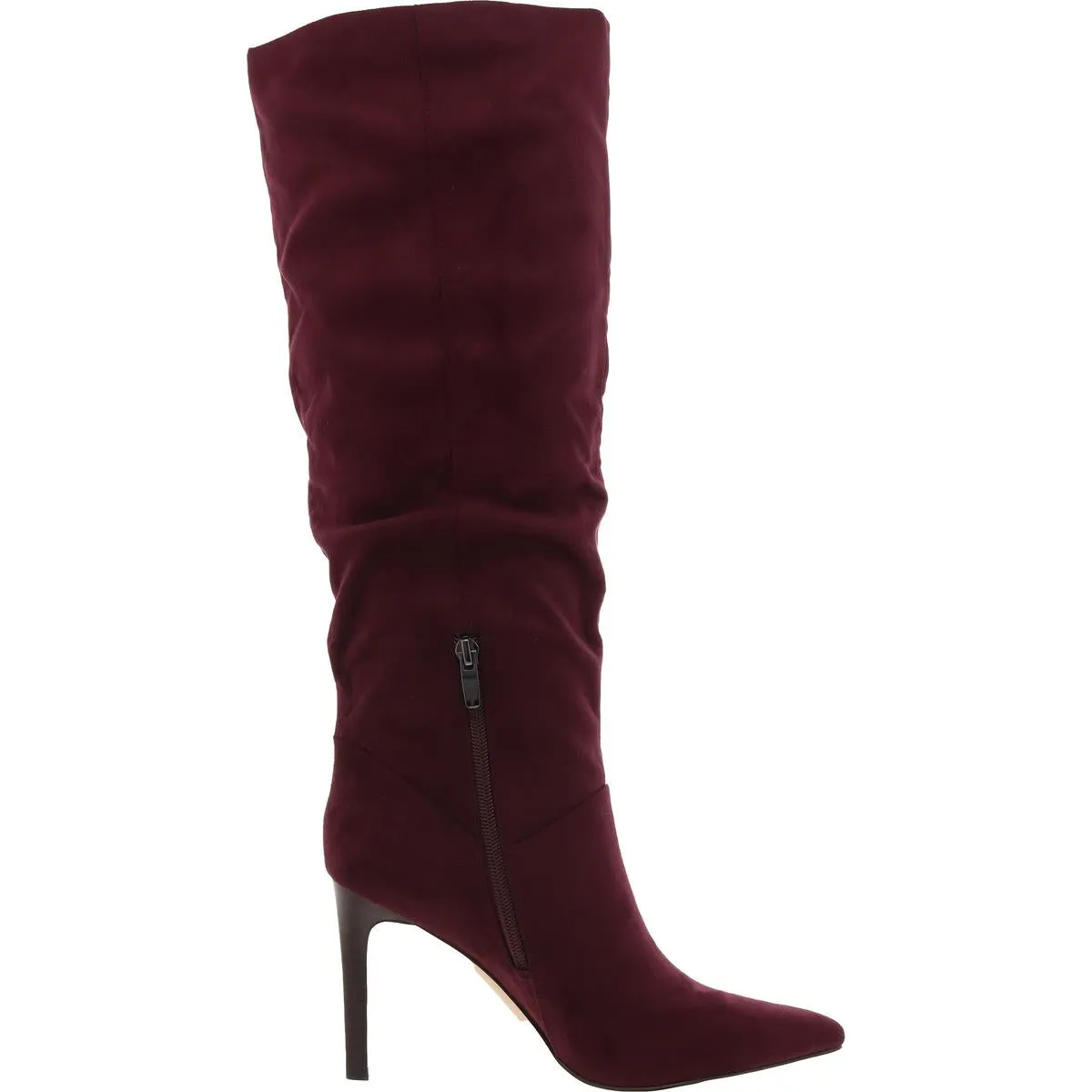 Perino  Womens Zipper Faux Suede Knee-High Boots