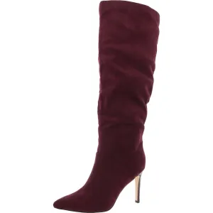 Perino  Womens Zipper Faux Suede Knee-High Boots
