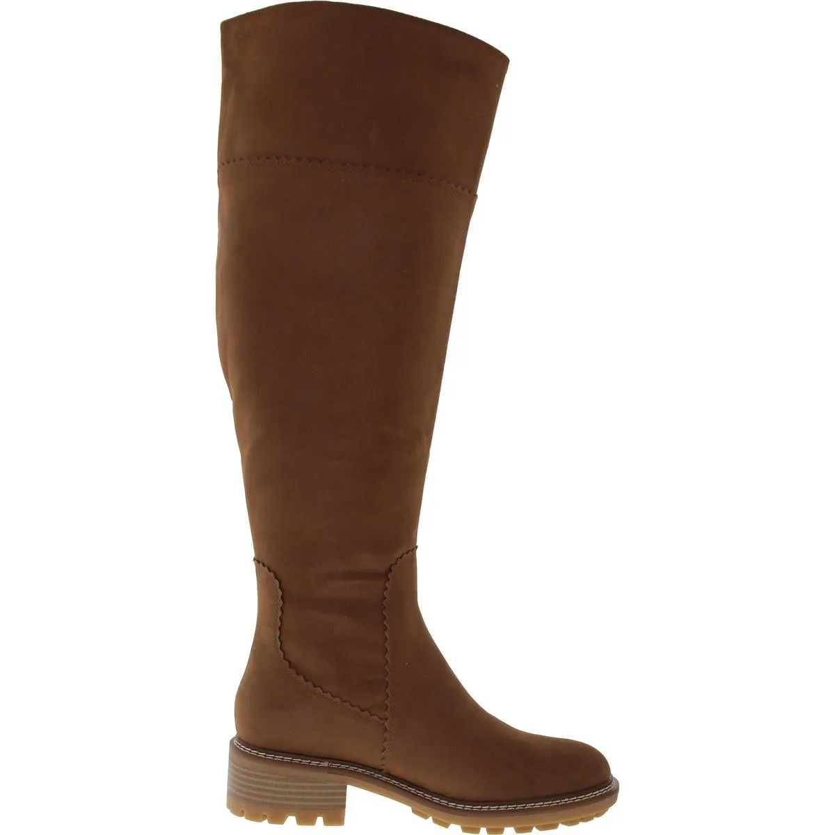 Pike Womens Block Heel Tall Thigh-High Boots