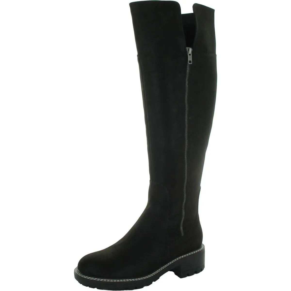 Pike Womens Block Heel Tall Thigh-High Boots