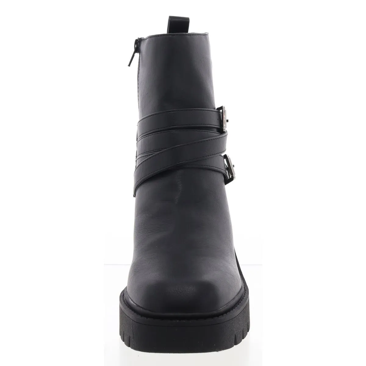Pikee Womens Zip Up Buckle Combat & Lace-Up Boots