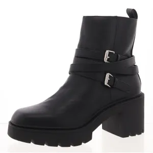 Pikee Womens Zip Up Buckle Combat & Lace-Up Boots