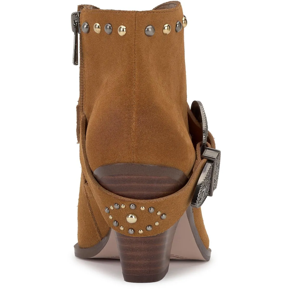 Pivvy Womens Suede Studded Cowboy, Western Boots