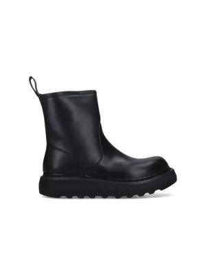 Platform Ankle Boots  Black