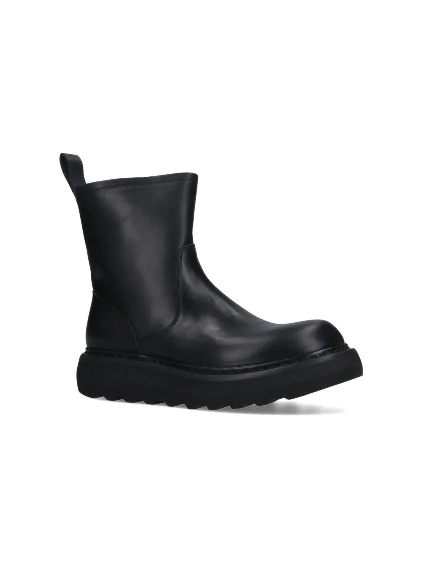 Platform Ankle Boots  Black