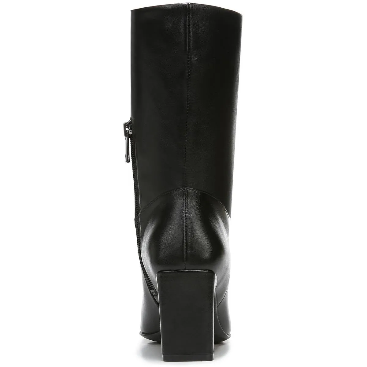Platt Womens Zipper Square Toe Mid-Calf Boots