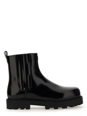 Polished Leather Chelsea Boots