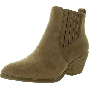 Potion Womens Cushioned Footbed Faux Suede Ankle Boots