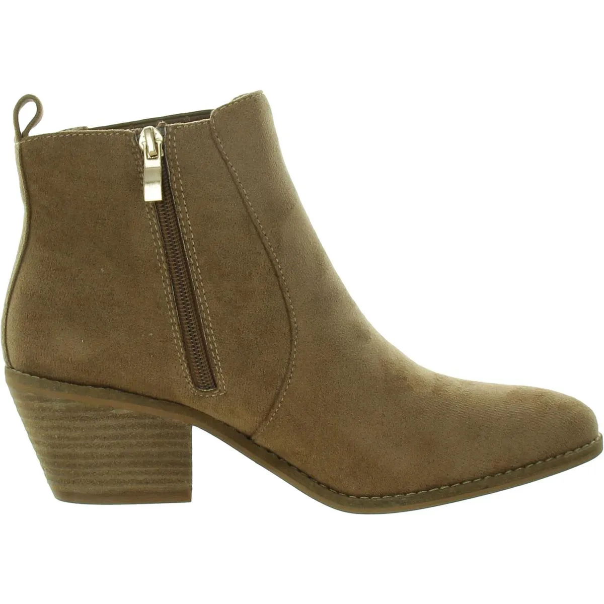 Potion Womens Cushioned Footbed Faux Suede Ankle Boots