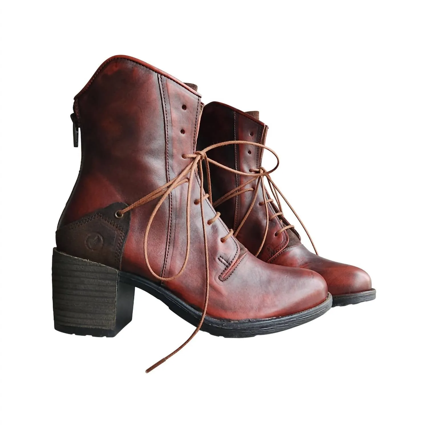 Prime Lace Up Boot In Red