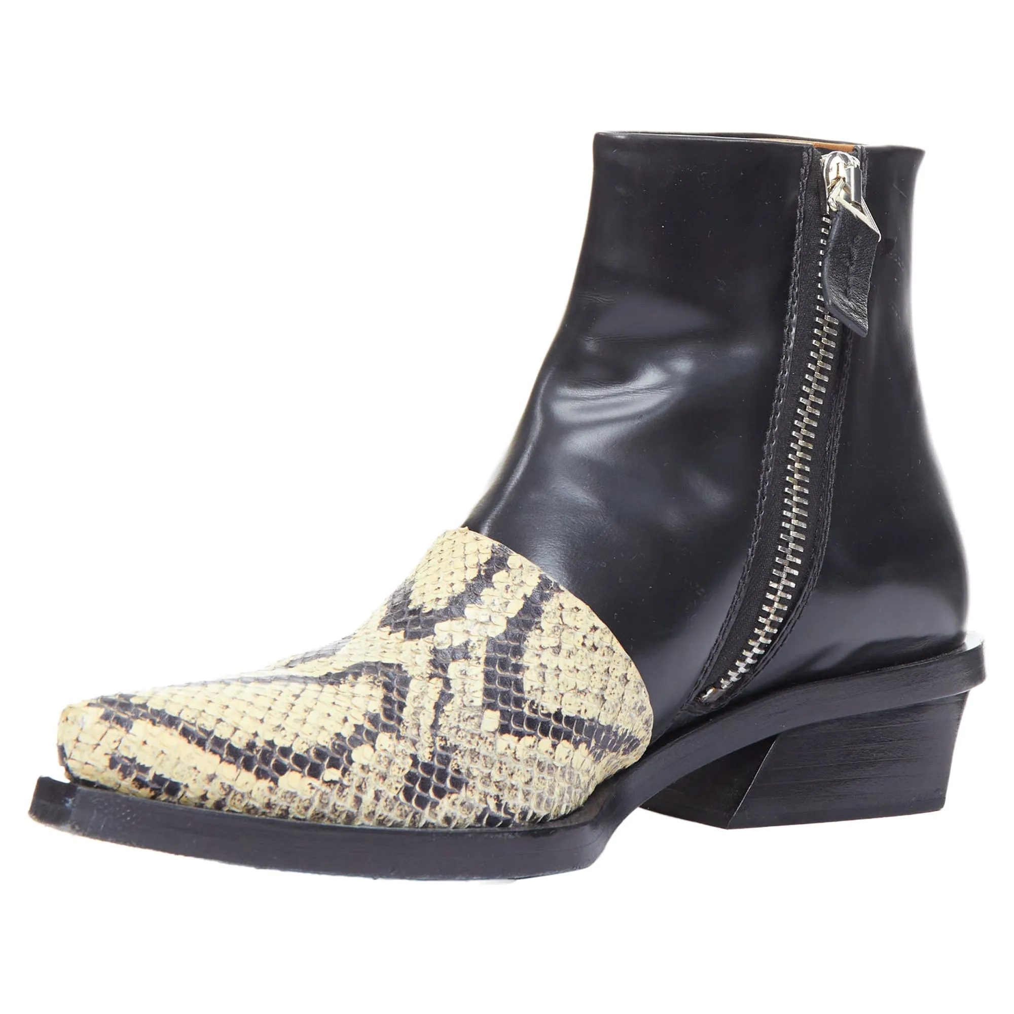 Proenza Schouler Scaled Leather Cuban Ankle Boot