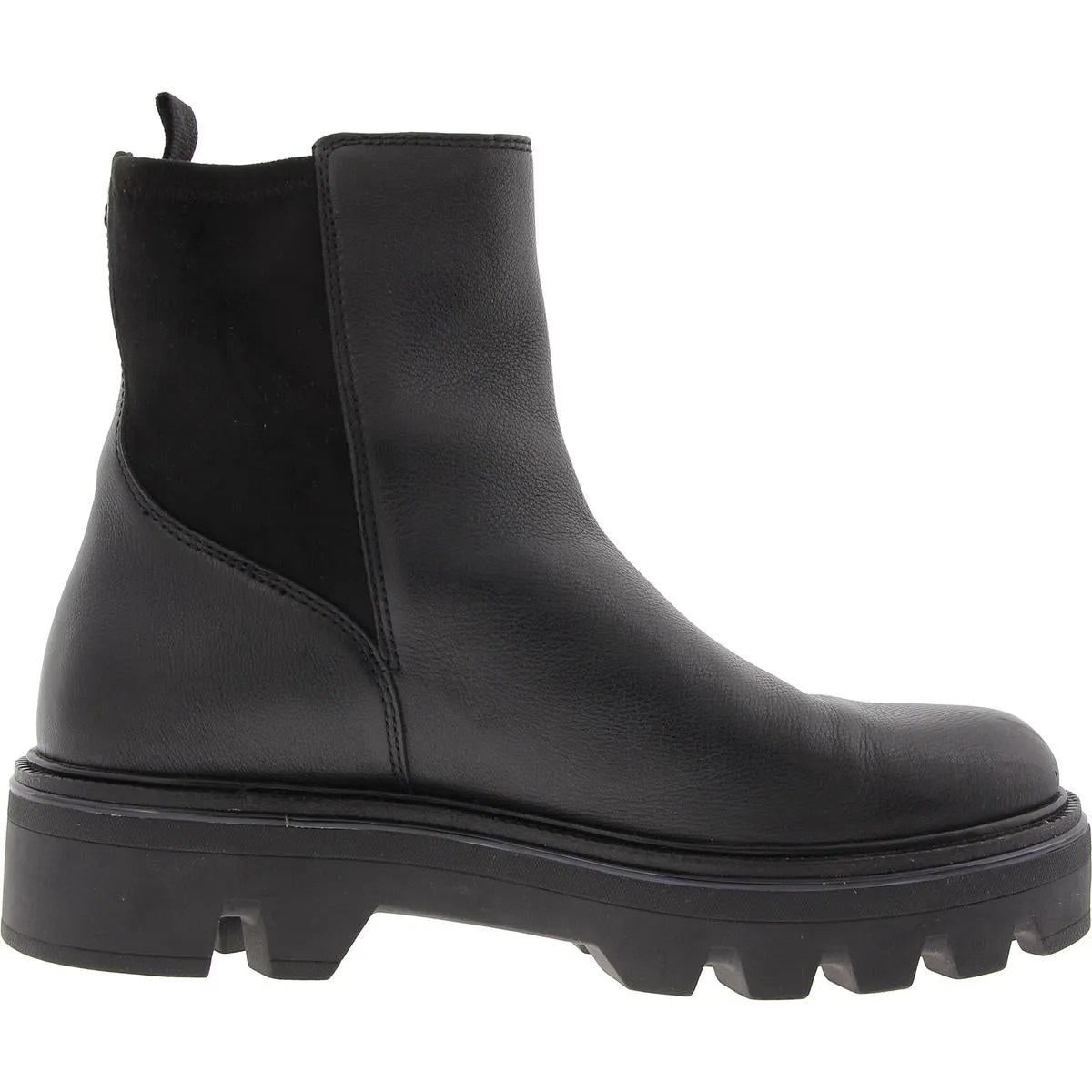 Quinn Chelsea Womens Mixed Media Leather Booties