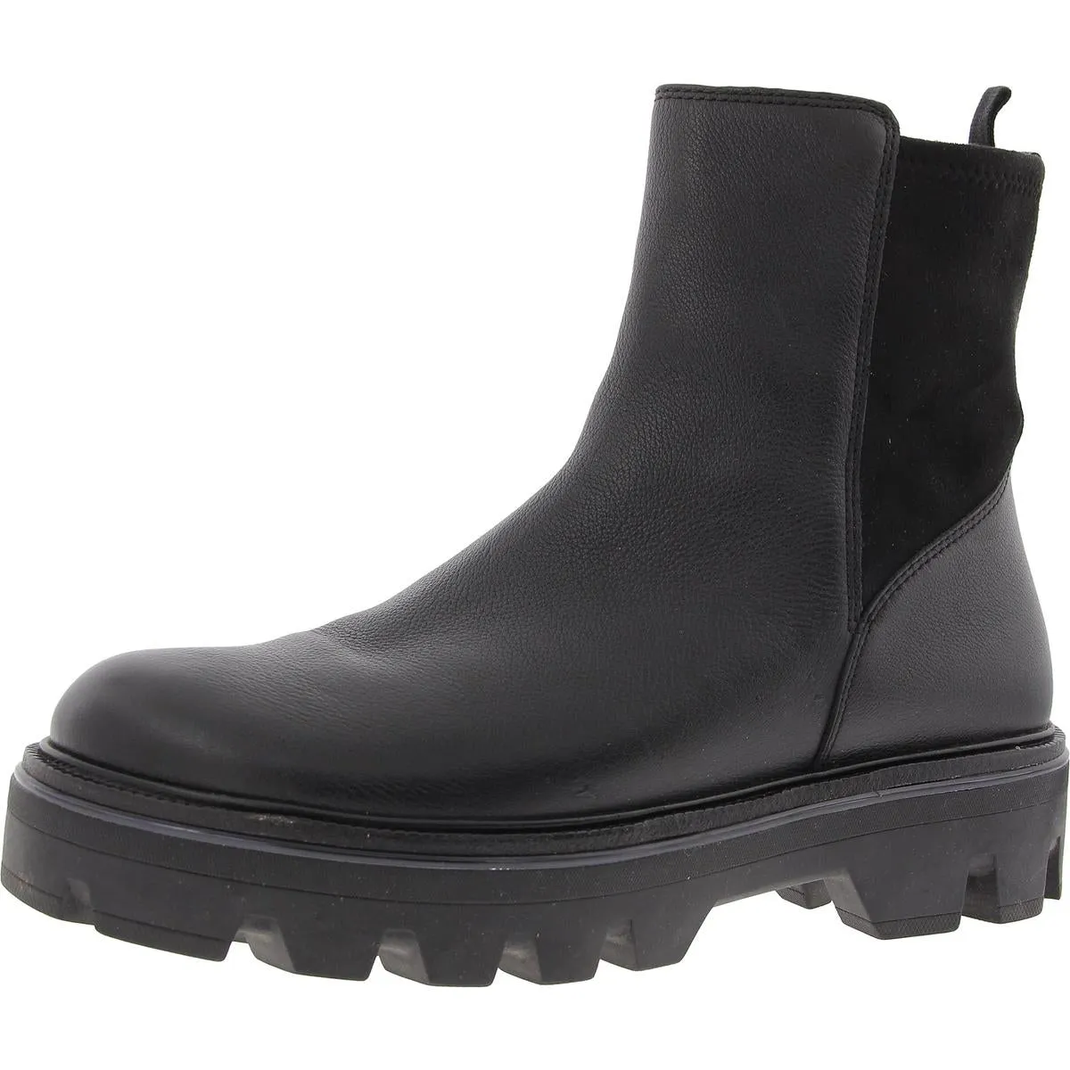 Quinn Chelsea Womens Mixed Media Leather Booties