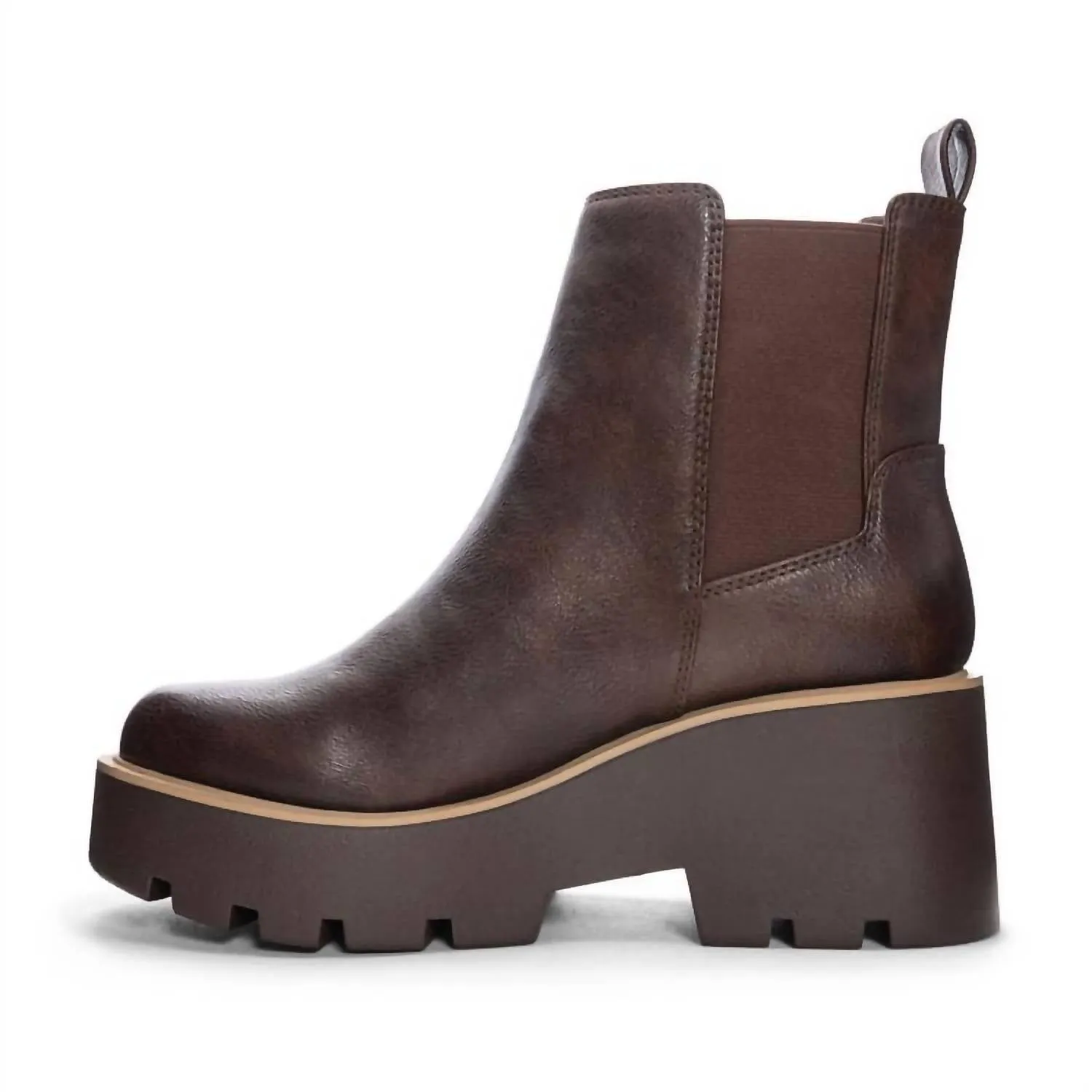 Rabbit Smooth Platform Boots In Brown