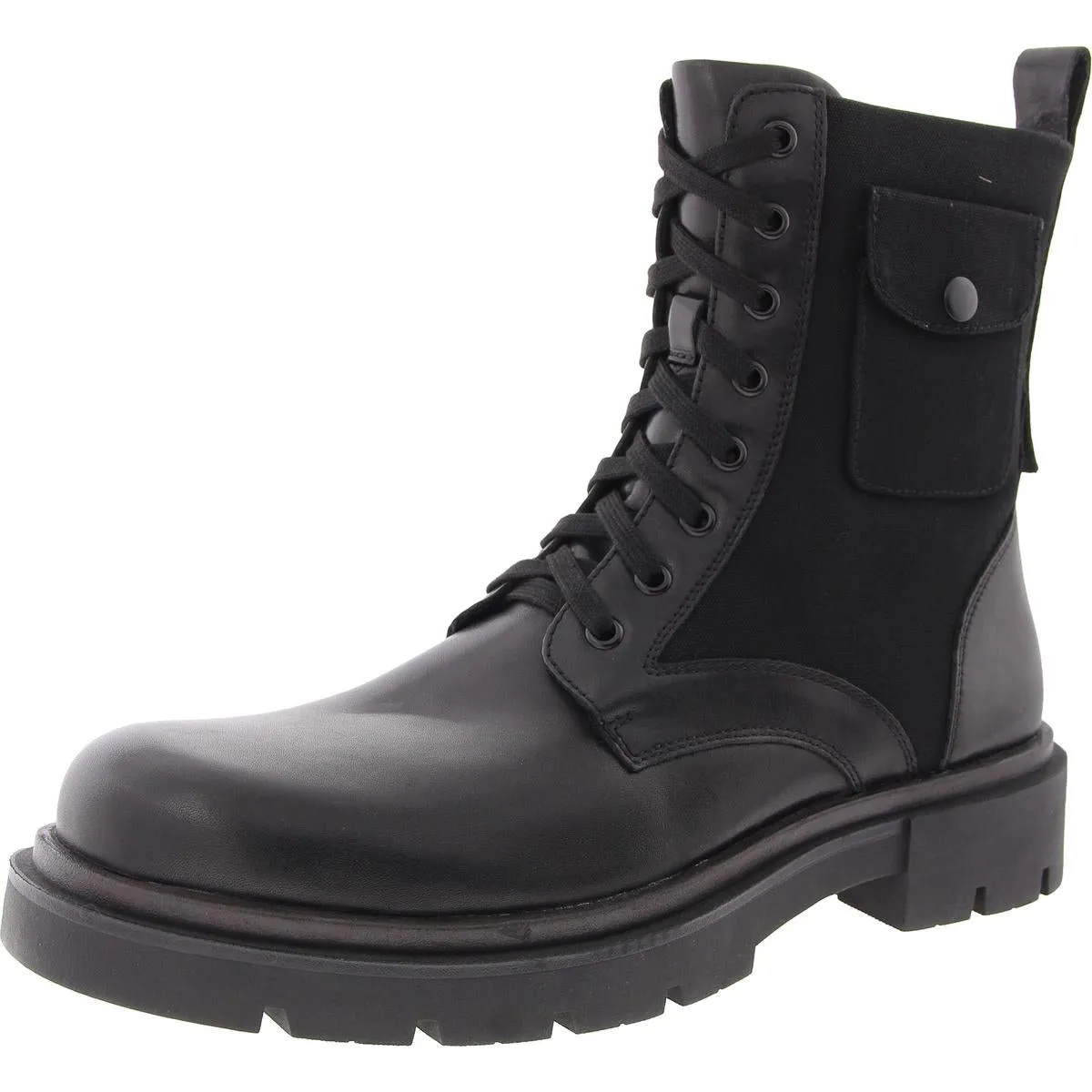 Racine Mens Lace-Up Leather Combat & Lace-Up Boots