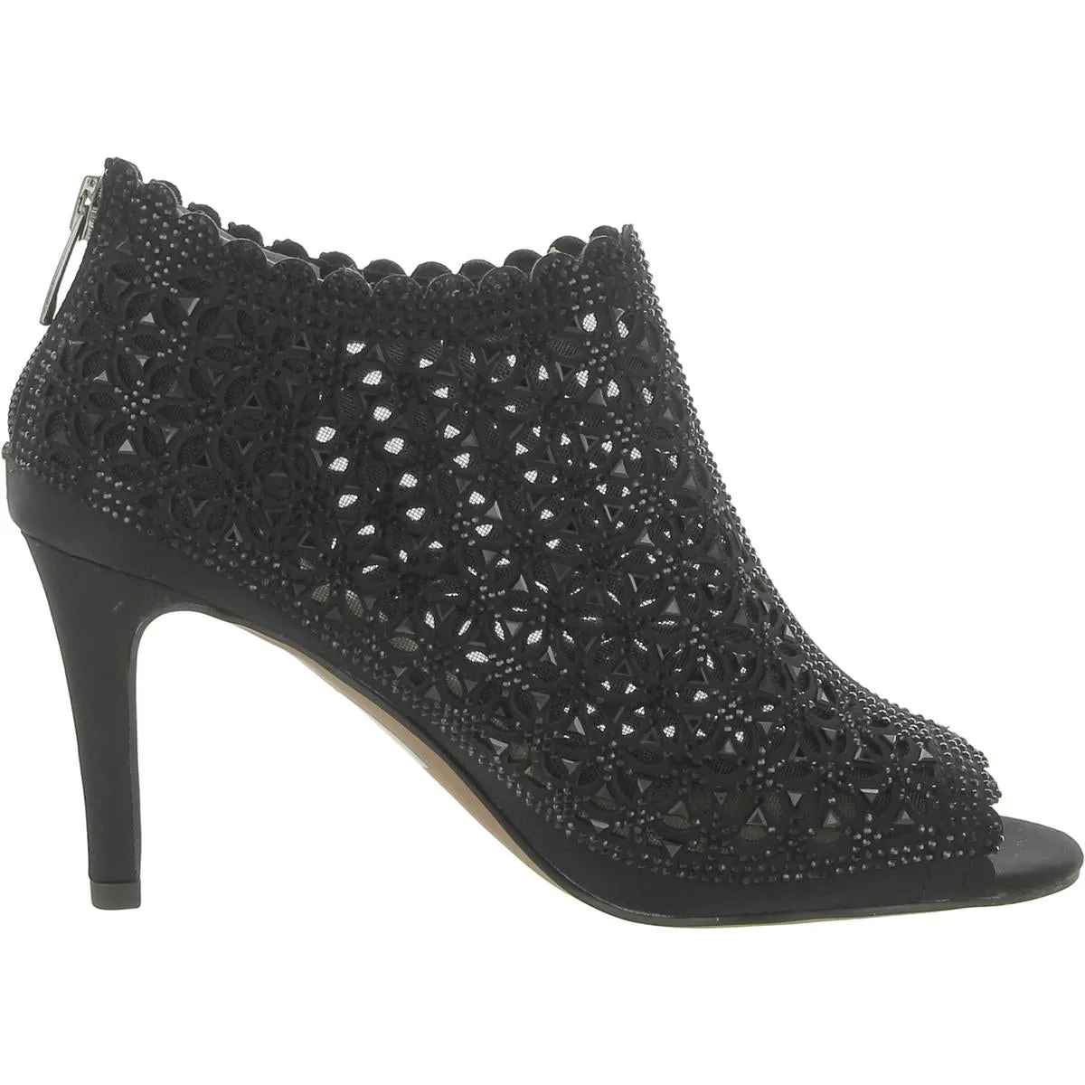 Radita Womens Satin Embellished Booties