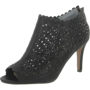 Radita Womens Satin Embellished Booties