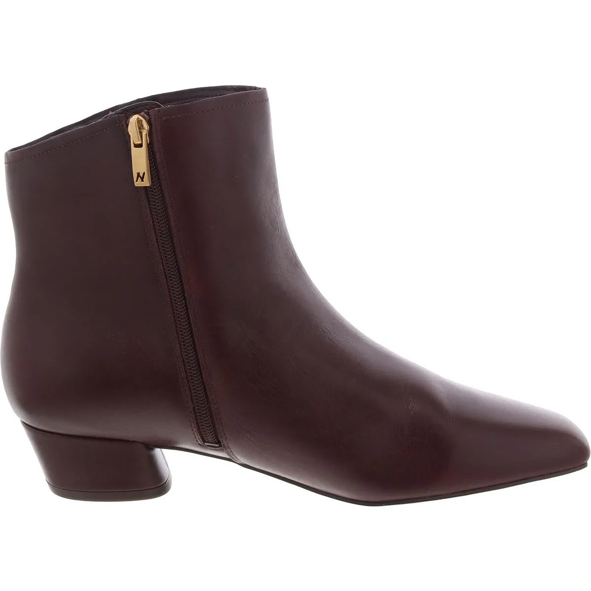 Raffee Womens Zipper Leather Booties