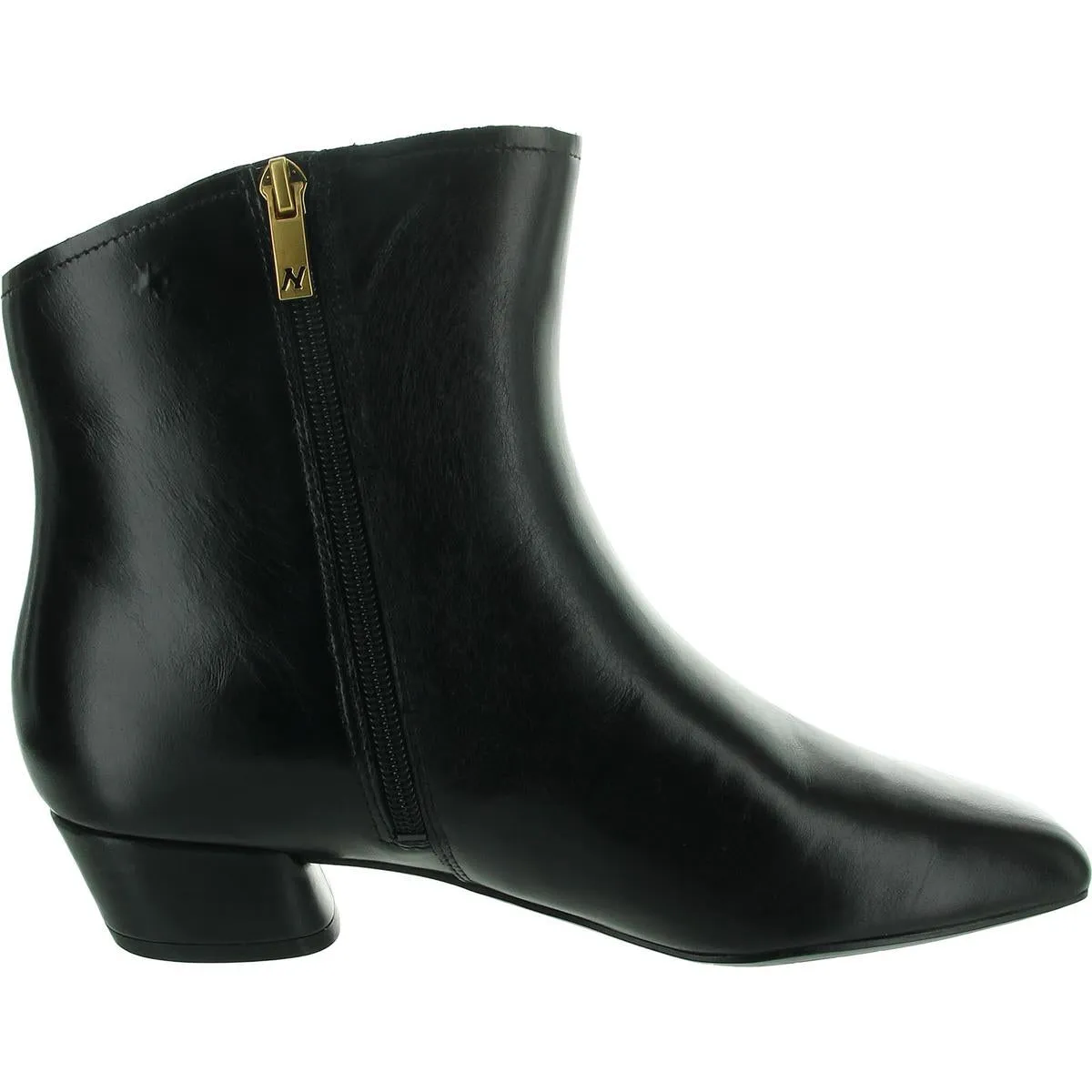 Raffee Womens Zipper Leather Booties