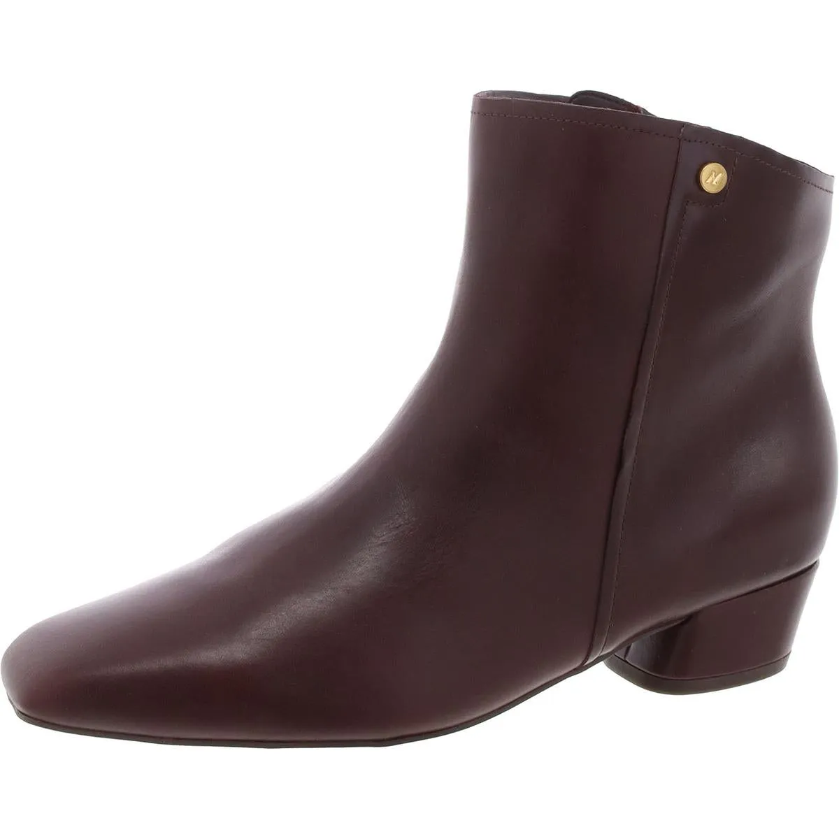 Raffee Womens Zipper Leather Booties