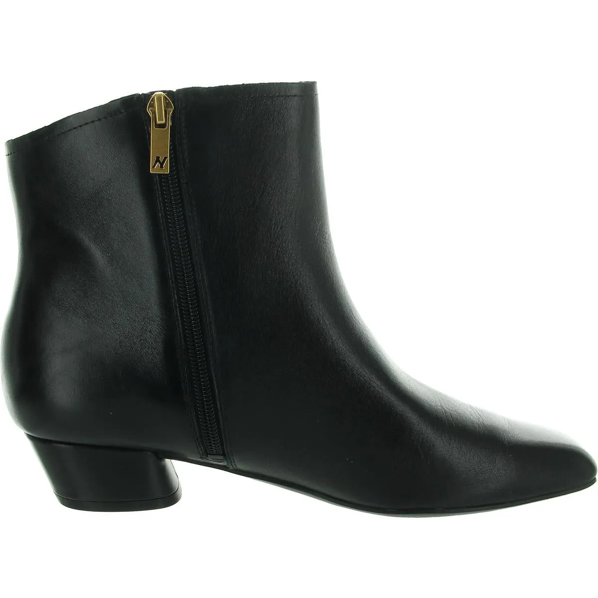 Raffee Womens Zipper Leather Booties