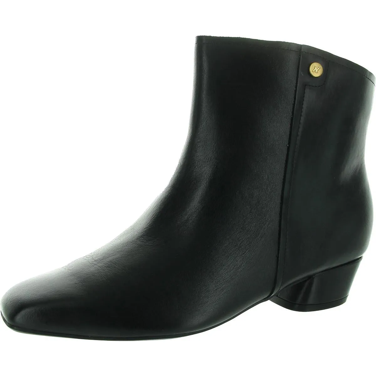 Raffee Womens Zipper Leather Booties