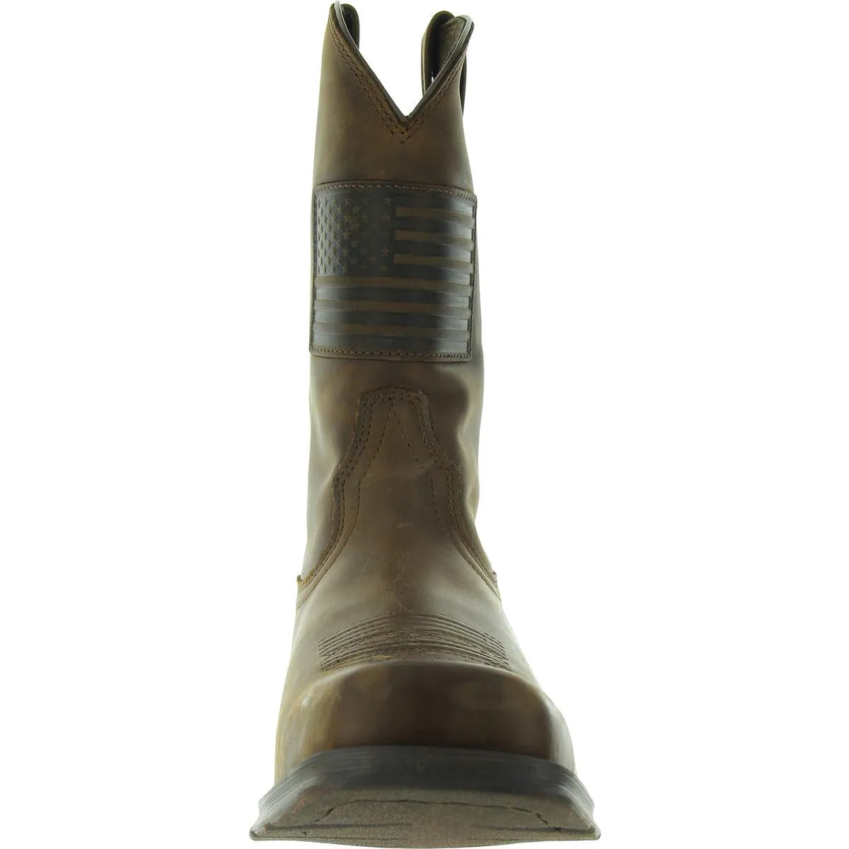 Rambler Patriot Mens Distressed Leather Cowboy, Western Boots