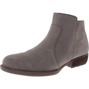 Rani Womens Suede Block Heel Ankle Boots