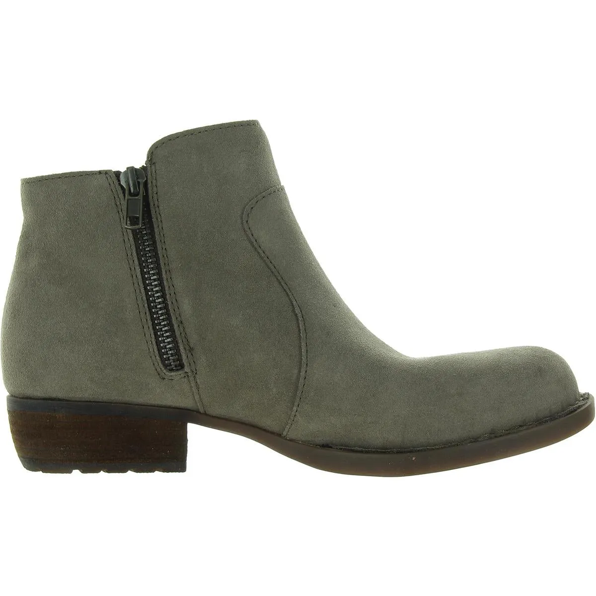 Rani Womens Suede Block Heel Ankle Boots