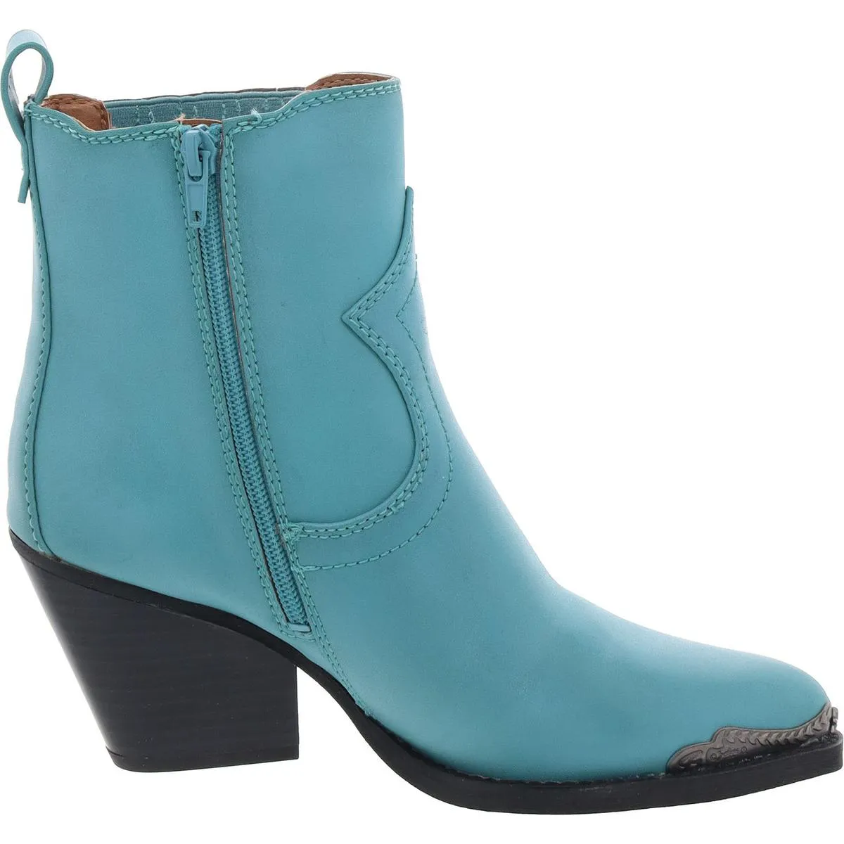 Raylin Womens Zipper Faux Leather Cowboy, Western Boots