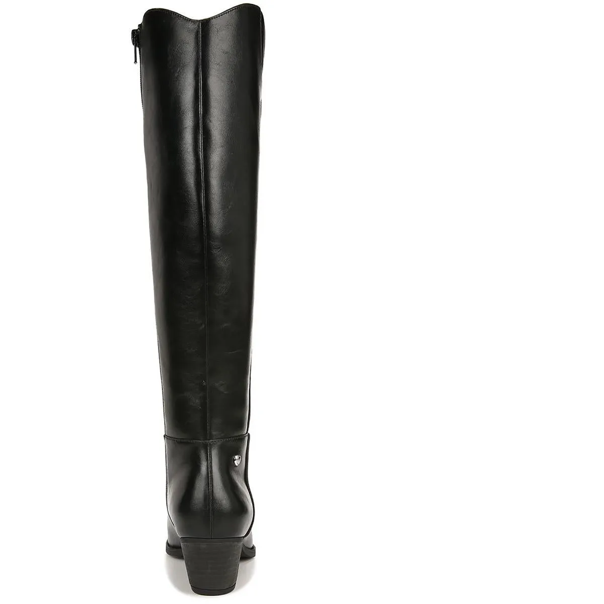 Reese Womens Faux Leather Block Heel Knee-High Boots