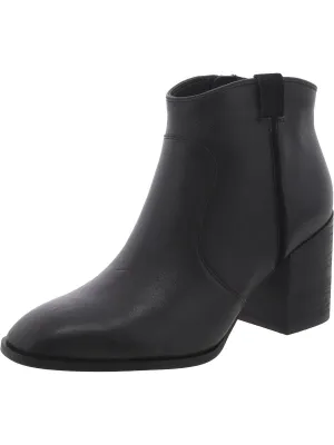 Regan Womens Leather Square Toe Booties