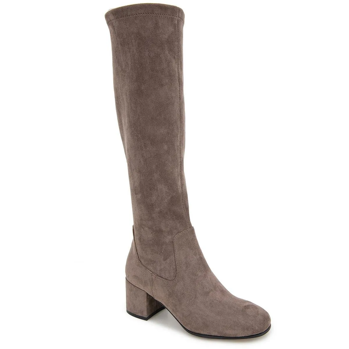 Rida Stretch Boot Womens Zipper Faux Suede Knee-High Boots