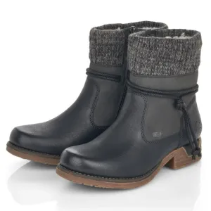 Rieker 79688 Fee Black Tex Boot (Womens)