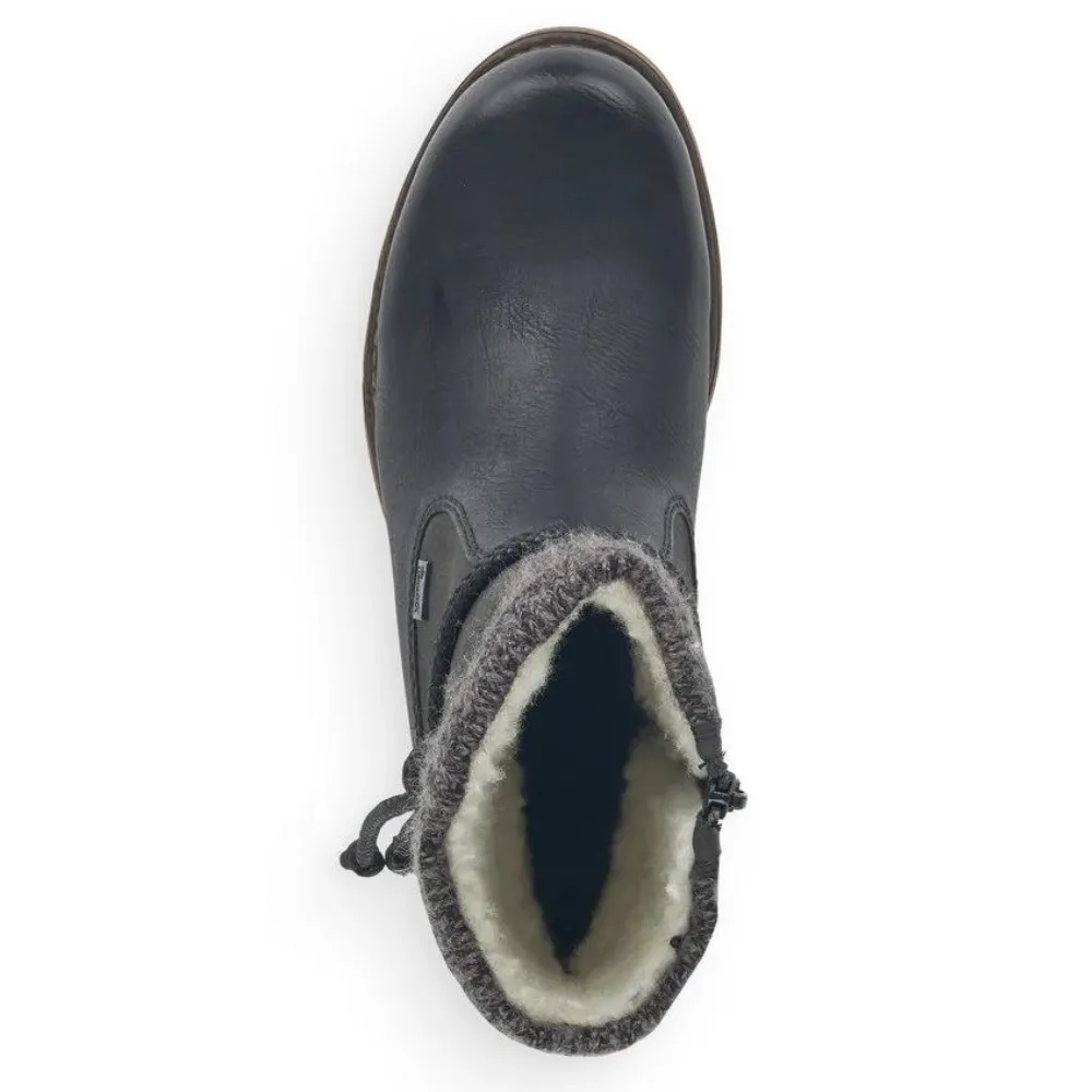 Rieker 79688 Fee Black Tex Boot (Womens)